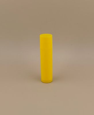 Πλαστικά κραγιόν Μικρό Λείο Κίτρινο Συσκευασία Βάλσαμου Χειλιών Με Ροζ Καπάκι