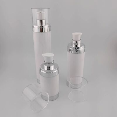 15 ml 30 ml 50 ml AS στρογγυλά διαφανή μαύρα μπουκάλια χωρίς αέρα κατά παραγγελία