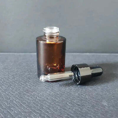 Πιο πωλούμενο Διαφανές 30ml 1oz Άδειο Ελαιόλαδο Μαλλιών Συσκευή Custom Frosted Cosmetic Serum Dropper γυάλινο μπουκάλι με πιπέτα