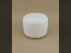 Λευκό πιστοποιημένο πλαστικό βάζο κρέμας γυναικείας περιποίησης δέρματος με βρόχο καπάκι