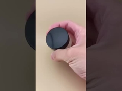 Διαφανές βάζο κρέμας από γυαλί με μαύρο καπάκι για γυναικεία λοσιόν