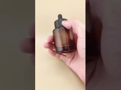 Λεπτός Σχεδιασμός Διαυγές Καφέ Λείο Στρογγυλό Μπουκάλι με Σταγονόμετρο για Έλαιο