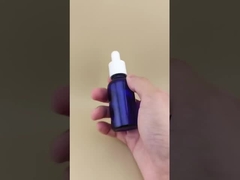 Λεπτός Σχεδιασμός Διαφανές Σκούρο Μπλε Λείο Στρογγυλό Μπουκάλι με Σταγονόμετρο για Περιποίηση Δέρματος