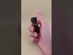 Λεπτός Σχεδιασμός Διαφανές Καφέ Λείο Στρογγυλό Γυάλινο Μπουκάλι για Φάρμακο