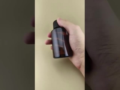 Ευαίσθητος Σχεδιασμός Διαφανές Καφέ Λείο Στρογγυλό Γυάλινο Μπουκάλι με Ειδικό Καπάκι για Φάρμακο