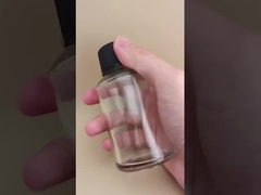 Ευαίσθητος Σχεδιασμός Διαφανές Λείο Στρογγυλό Γυάλινο Μπουκάλι με Ειδικό Καπάκι για Φάρμακα