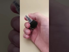 Μαύρο πλαστικό καπάκι με ριβάδες ζελέ για μπουκάλια βαφής