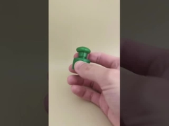 Πράσινο πλαστικό ομαλό καπάκι με κουμπί για μπουκάλια καλλυντικών