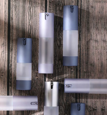 Κυλινδρικό 10ml 15ml 20ml 30ml PP πλαστικό μπουκάλι αντλίας χωρίς αέρα με αντλία λοσιόν Snap