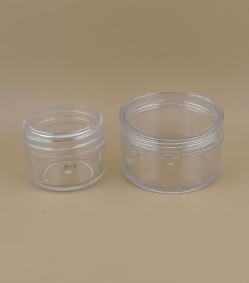 Small Clear Plastic Cream Jar with Screw Lid for Skincare