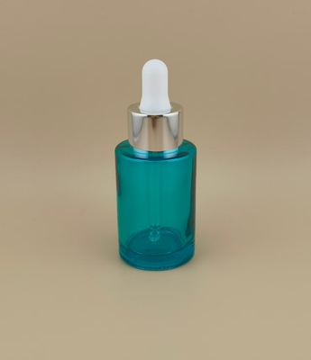 Νέο σχεδιασμό Clear Cyan Smooth Round Dropper Bottle K-GBL30 για το Essence