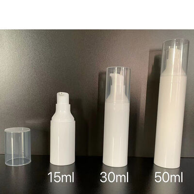 30 ml PP πλαστικό στρογγυλό κύλινδρο άνετο μπουκάλι καθαρό καπάκι PP άνετη αντλία φροντίδα του δέρματος