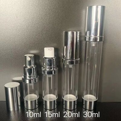 30 ml PP πλαστικό στρογγυλό κύλινδρο άνετο μπουκάλι καθαρό καπάκι PP άνετη αντλία φροντίδα του δέρματος