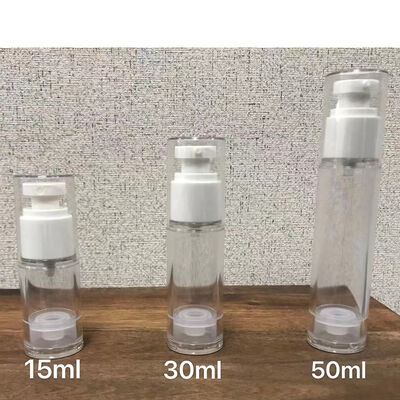Airless Lotion Pump Bottle Serum No DIP Dispenser Διαφανής καλλυντική συσκευασία με δυνατότητα επαναπλήρωσης