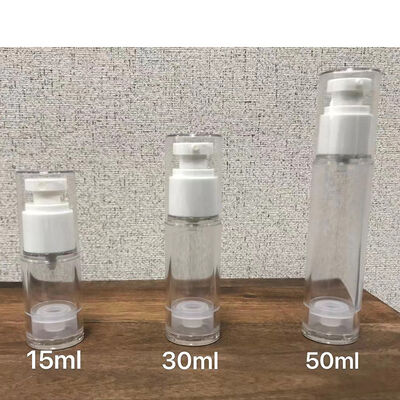 Airless Lotion Pump Bottle Serum No DIP Dispenser Διαφανής καλλυντική συσκευασία με δυνατότητα επαναπλήρωσης