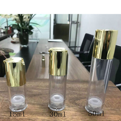 Airless Lotion Pump Bottle Serum No DIP Dispenser Διαφανής καλλυντική συσκευασία με δυνατότητα επαναπλήρωσης