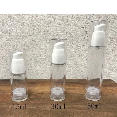 Airless Lotion Pump Bottle Serum No DIP Dispenser Διαφανής καλλυντική συσκευασία με δυνατότητα επαναπλήρωσης
