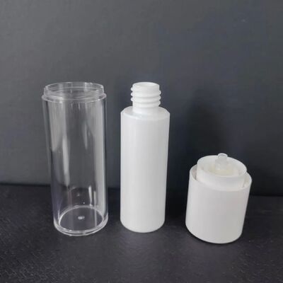 Δωρεάν δείγμα Λευκό 30ml PCR Αερόπλυμα μπουκάλι αντλίας Κοσμητικά, όλα πλαστικά PP Αερόπλυμα μπουκάλι αντλίας λοσιόν, Garrafa Sem Ar