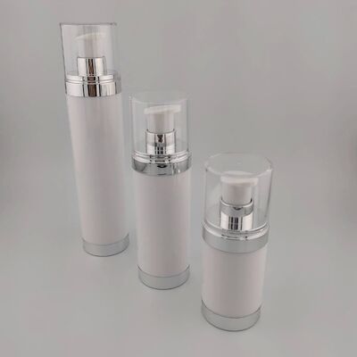 15 ml 30 ml 50 ml AS στρογγυλά διαφανή μαύρα μπουκάλια χωρίς αέρα κατά παραγγελία