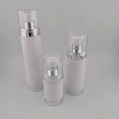 15 ml 30 ml 50 ml AS στρογγυλά διαφανή μαύρα μπουκάλια χωρίς αέρα κατά παραγγελία