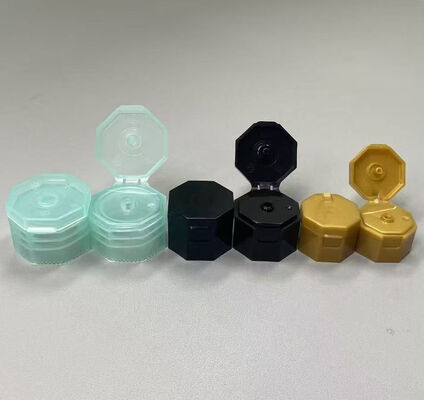 Οκτάγωνο σχήμα 24mm Flip Top Caps πλαστικό ειδικό σχήμα Snap Caps