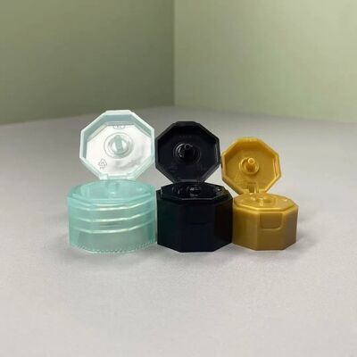 Οκτάγωνο σχήμα 24mm Flip Top Caps πλαστικό ειδικό σχήμα Snap Caps
