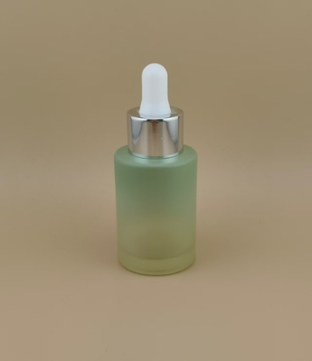 Νέο Σχέδιο Διαυγές Σταδιακή Αλλαγή Matcha Green Ματ Στρογγυλό Μπουκάλι με Σταγονόμετρο K-GBL30 για Ουσία