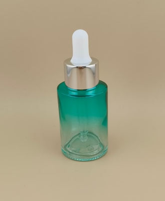 K-GBL30 Essence Clear Gradual Change Κυανό Λείο Στρογγυλό Μπουκάλι με Σταγονόμετρο Για Σχεδιασμό